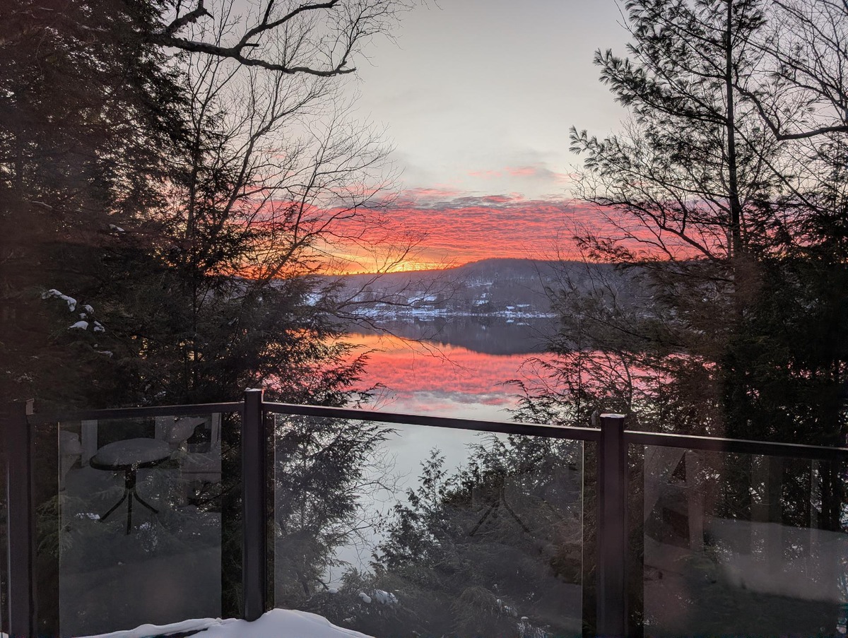 Coucher de soleil sur le lac